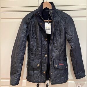 NWT Barbour Polar Quilt Cavalry Navy Jacket